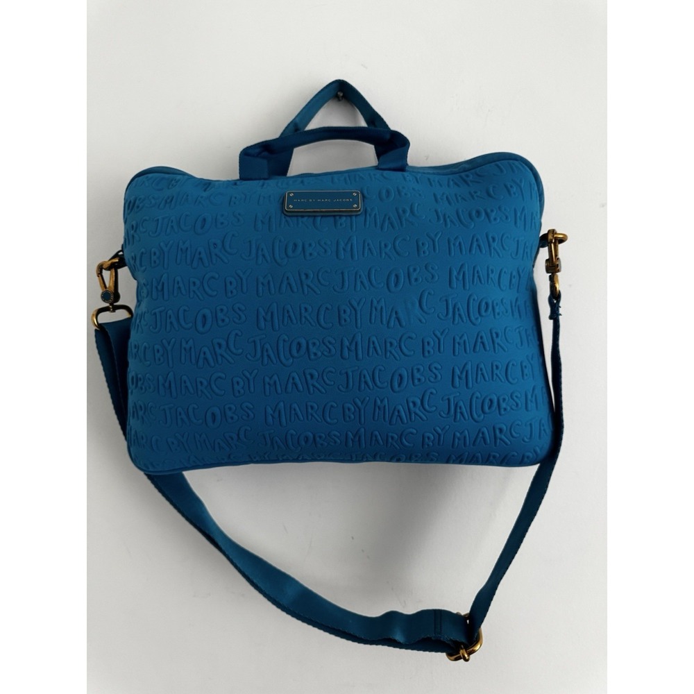 Marc Jacob's  Blue Laptop Bag‎ With Adjustable Strap - Picture 2 of 10